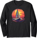 Sunset Wave Sailboats Long Sleeve