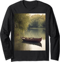 Quiet River Rowboat Journey Long Sleeve