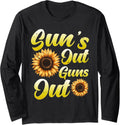 Horror Suns Out Guns Out Funny Sunflower Long Sleeve