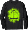 Nautical Anchor Sailing Boating Sailors Skippers Long Sleeve
