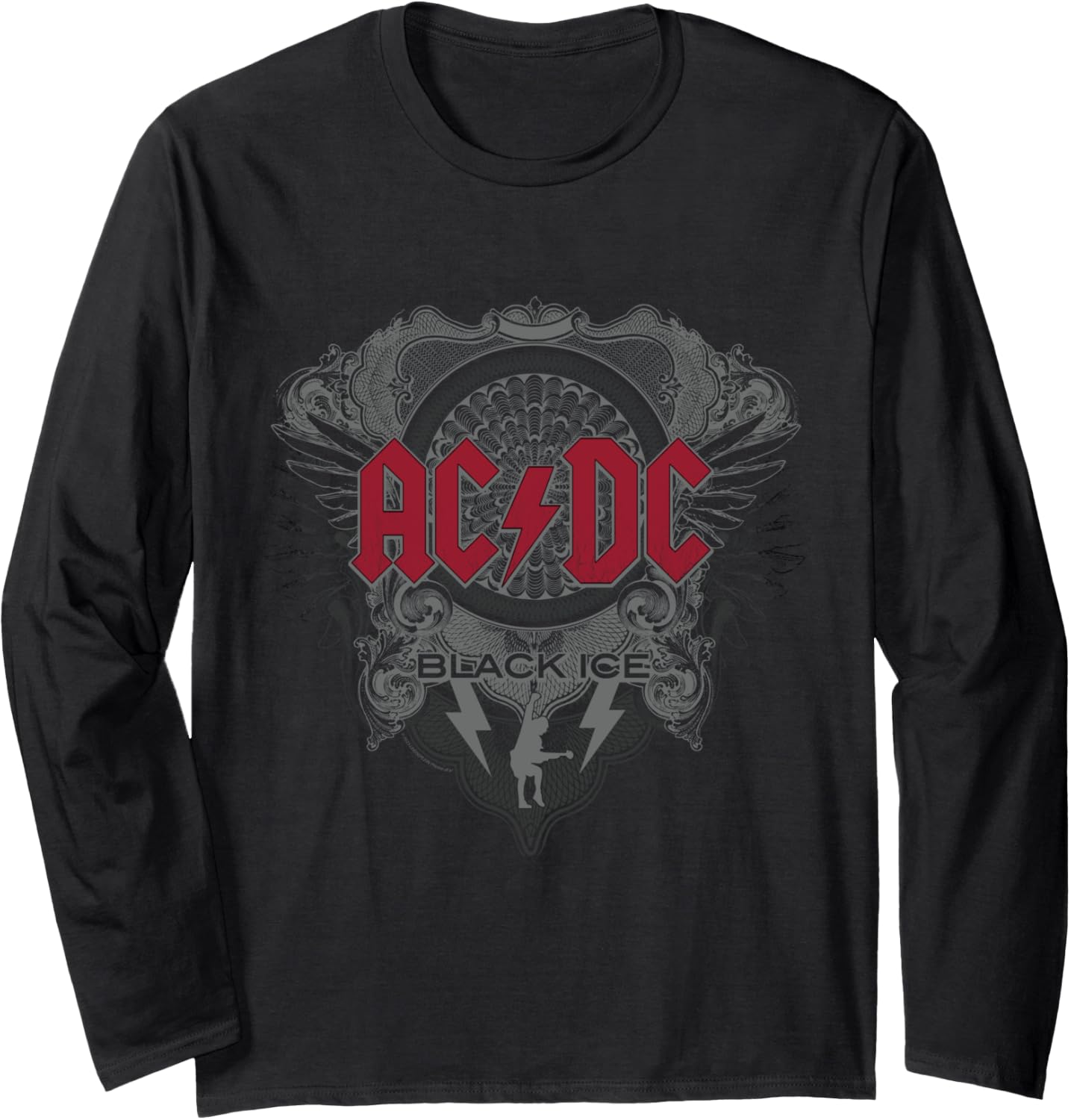 Ac Rock Music Band Black Ice With Red Long Sleeve
