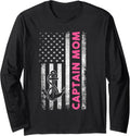 Captain Mom Mother Fishing Boating Motor Boat Long