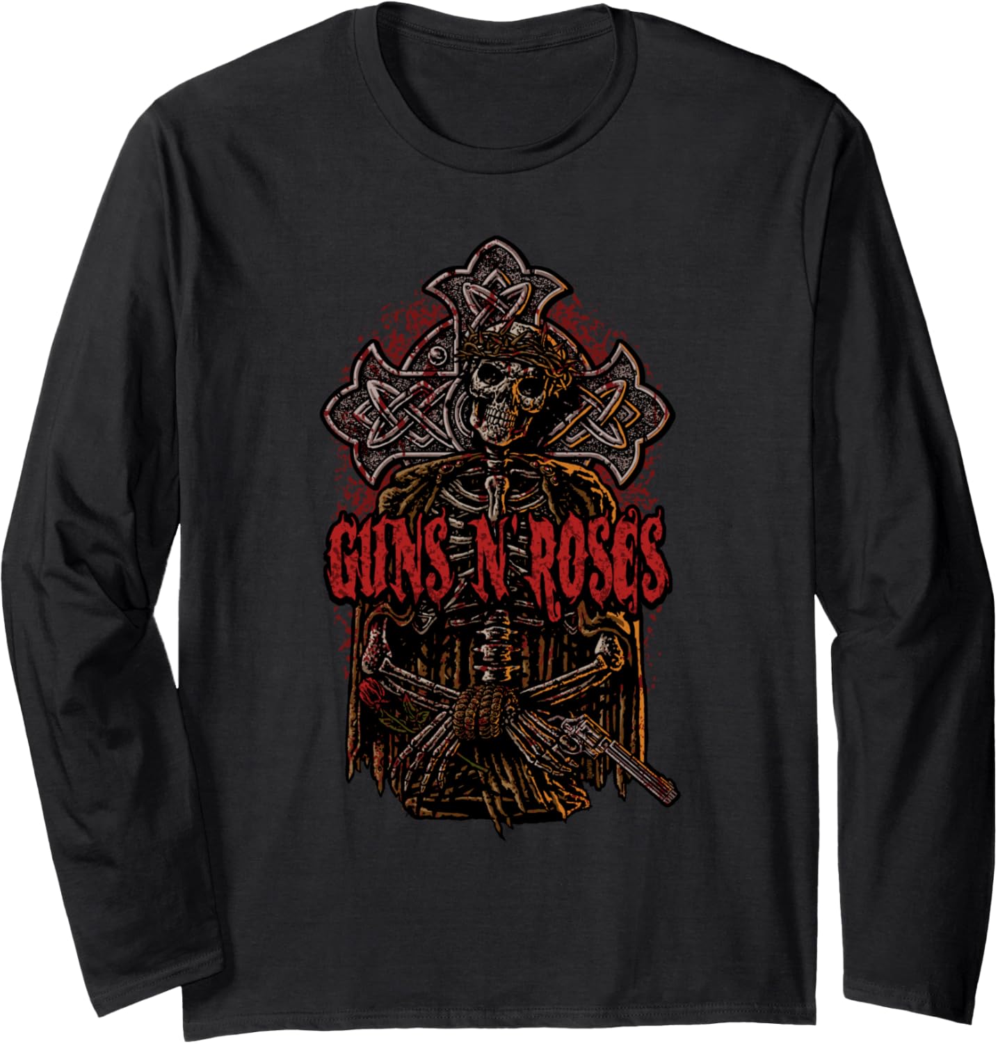 Guns N Roses Official Skeletous Long Sleeve