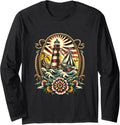 Old School Tattoo Style Lighthouse Sailboat Long Sleeve
