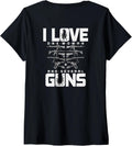 Womens I Love One Woman Several Guns Funny Gun On Back V