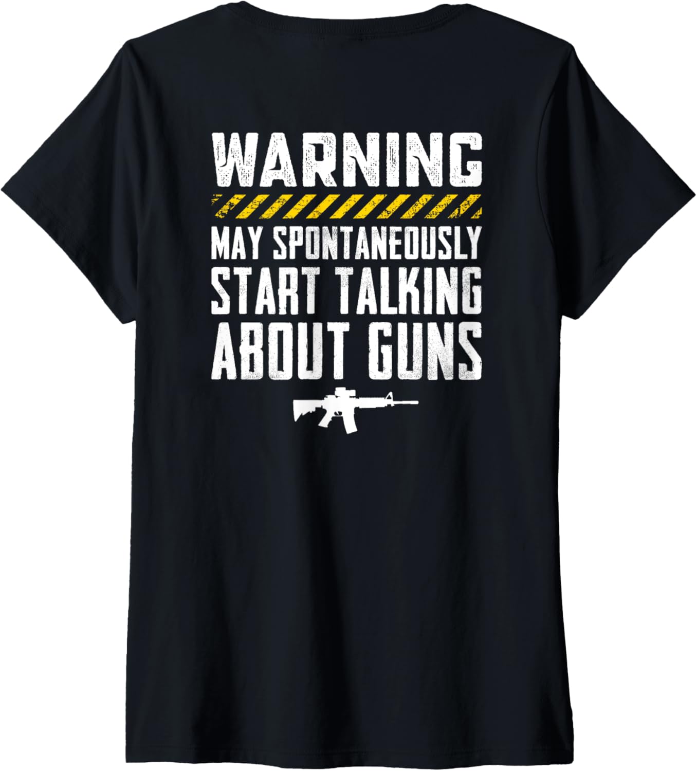 Womens Warning May Start Talking About Guns Funny Pro Gun On Back