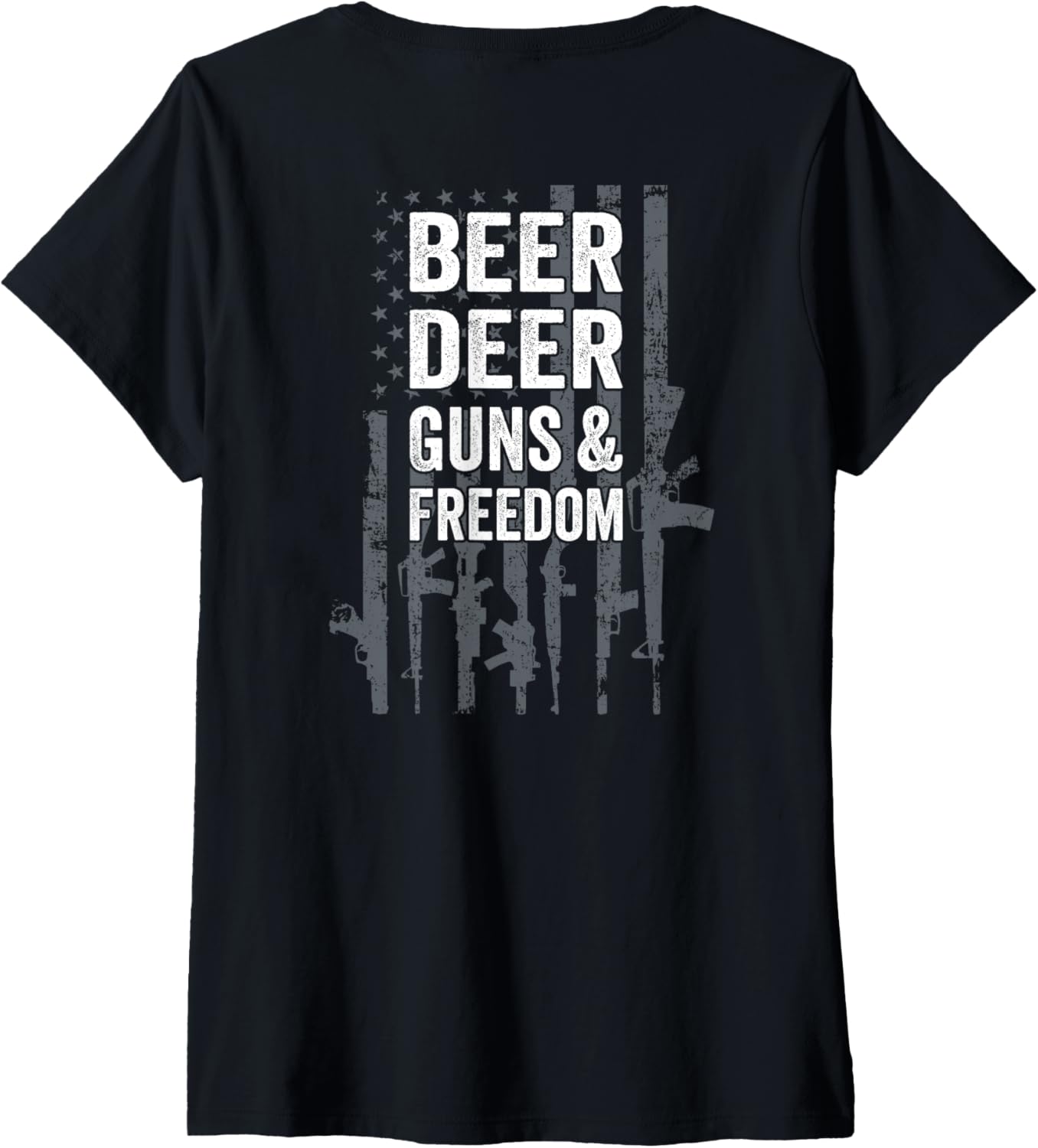 Womens Beer Deer Guns Freedom Funny Buck Hunting Usa Gun Flag V