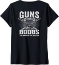 Womens Guns Are Like Boobs Bigger Funny Mens Gun Joke On Back