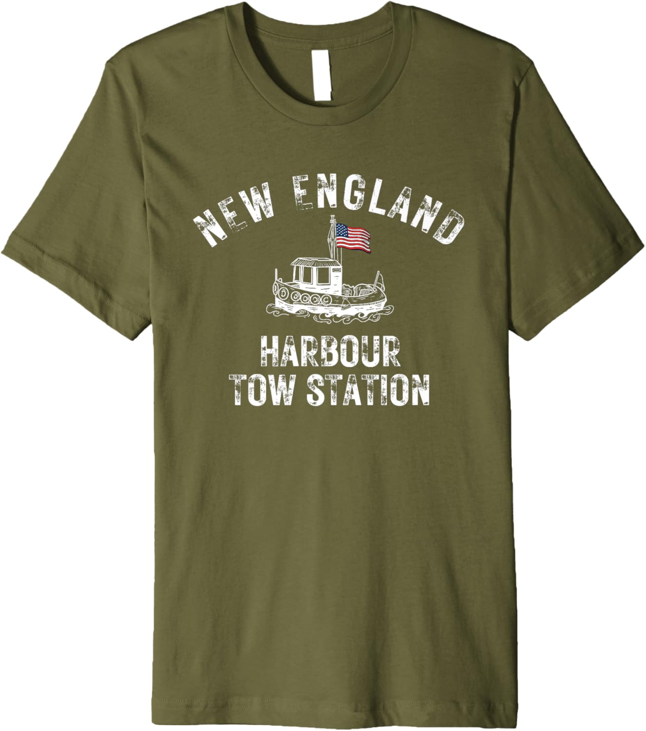 New England Harbour Tow Station Boat Sailor Sea