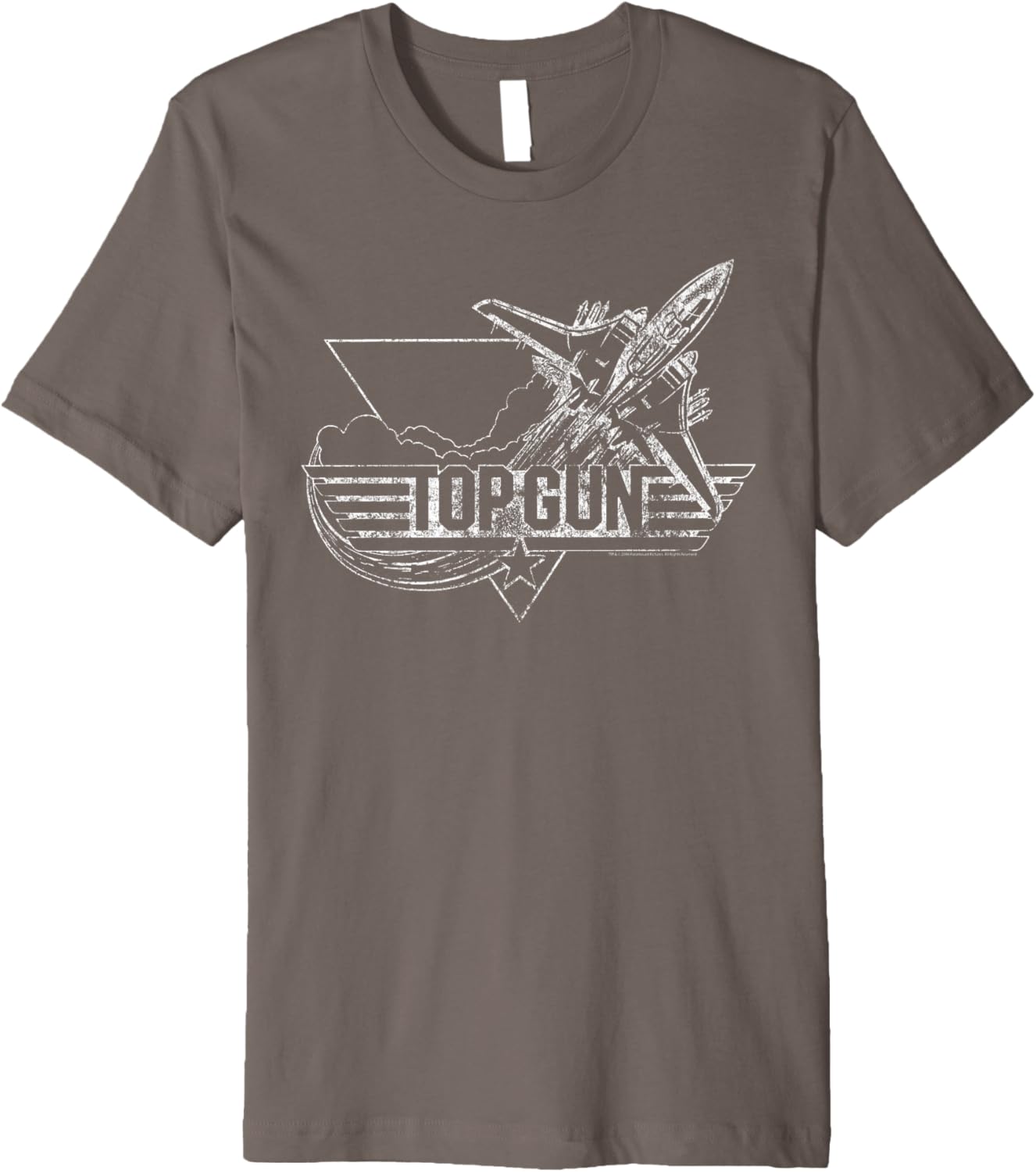 Top Gun Vintage Silhouette Logo Action Movie Premium