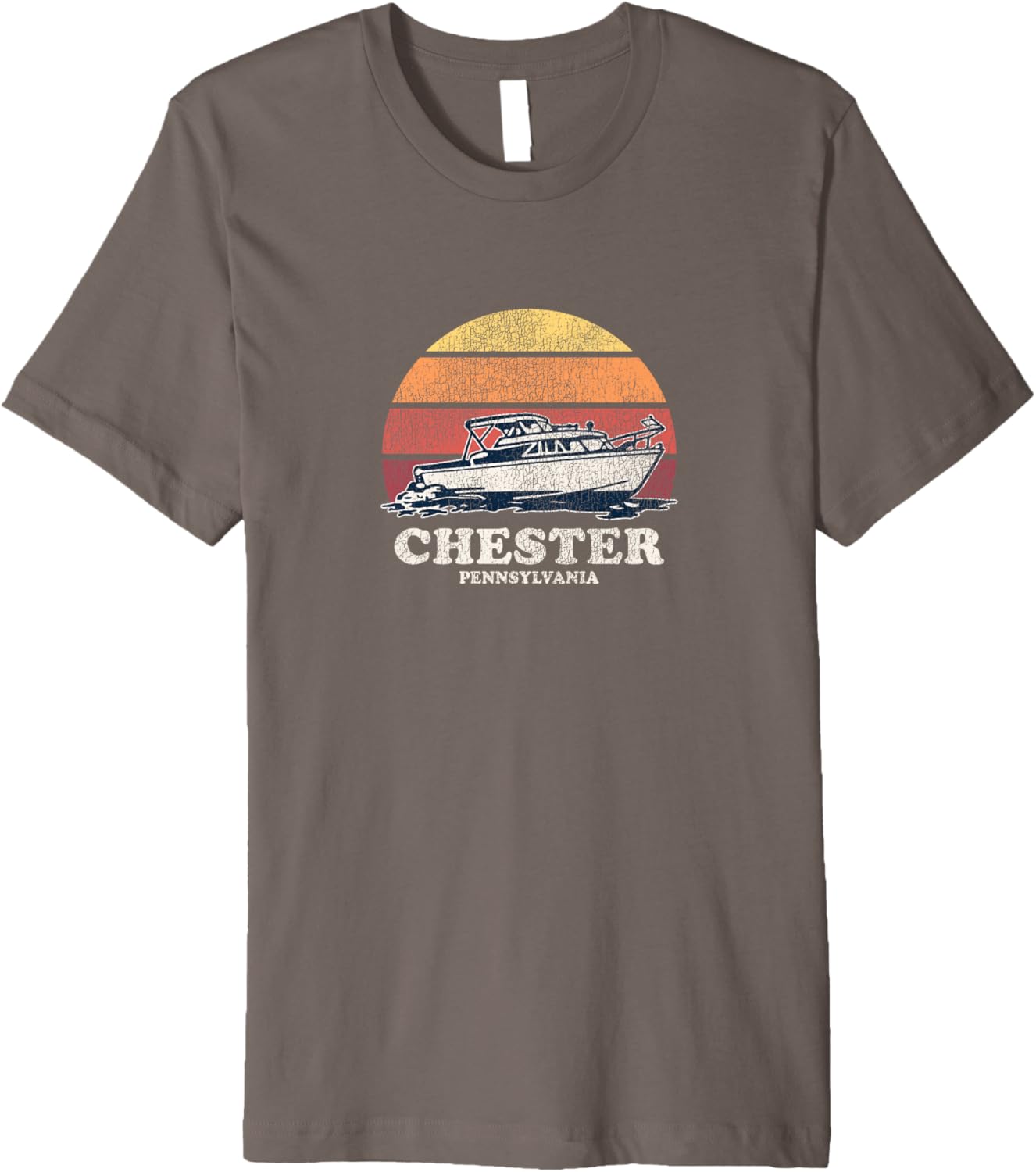 Mens Chester Pa Vintage Boating 70S Retro Boat