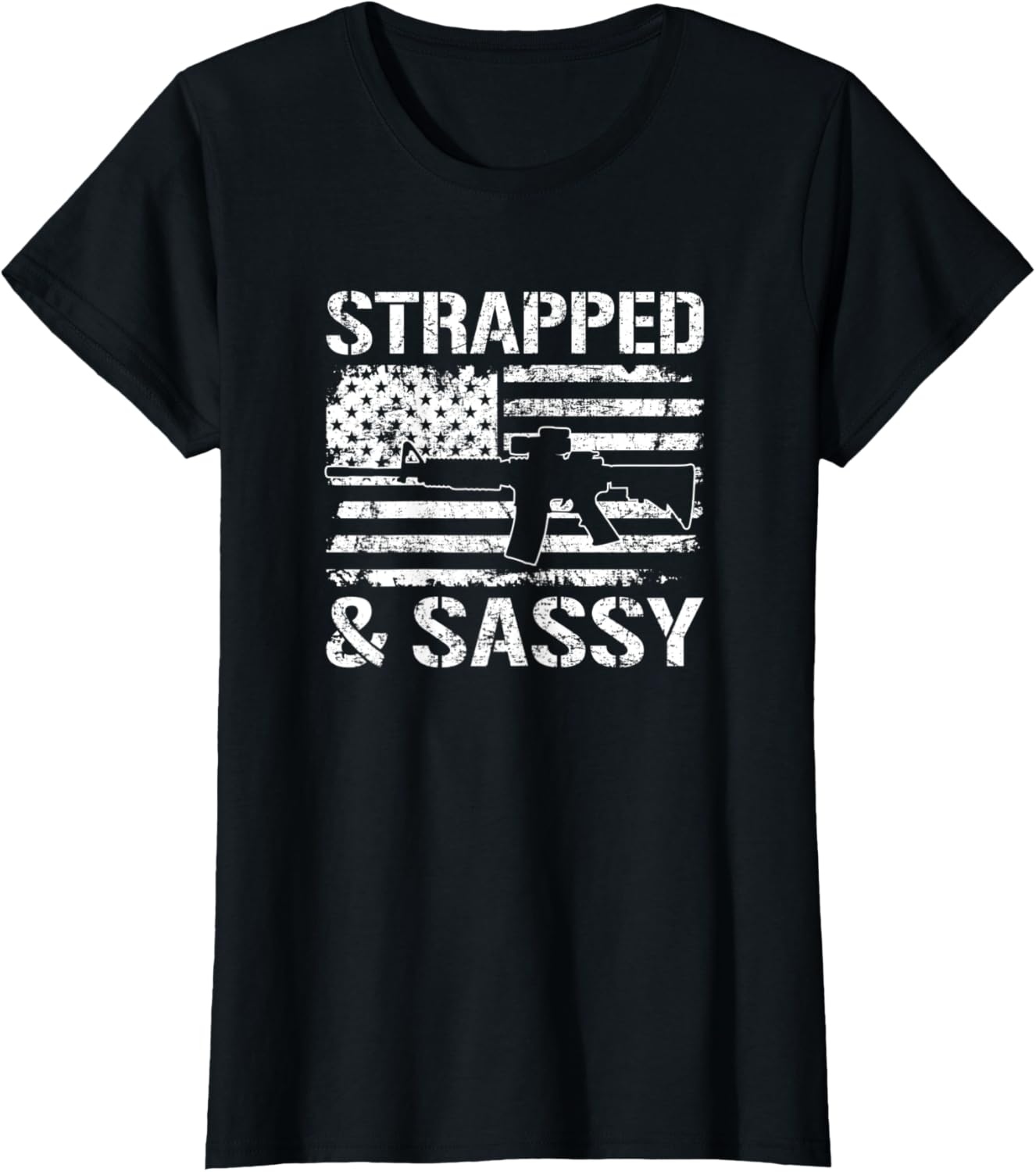 Womens Strapped Sassy Funny Ladies Pro Gun Owner