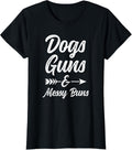 Womens Dogs Guns Messy Buns Womens Funny Pro Gun Dog Lover