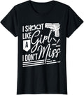 Pro Gun Shirts Women Shoot Like A Girl Female Gun Owner