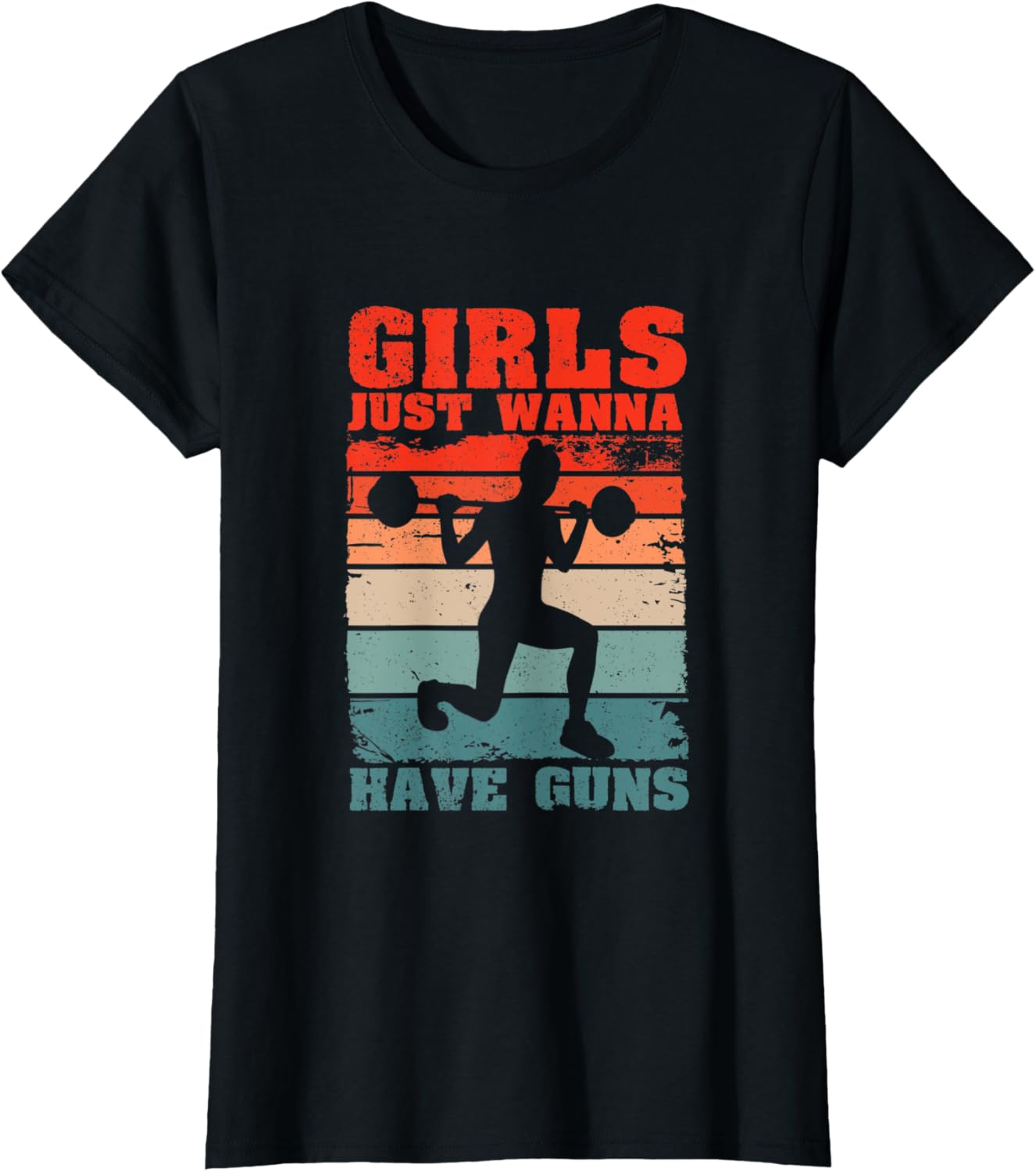 Womens Girls Just Wanna Have Guns Funny Workout Girl Gym Athlete