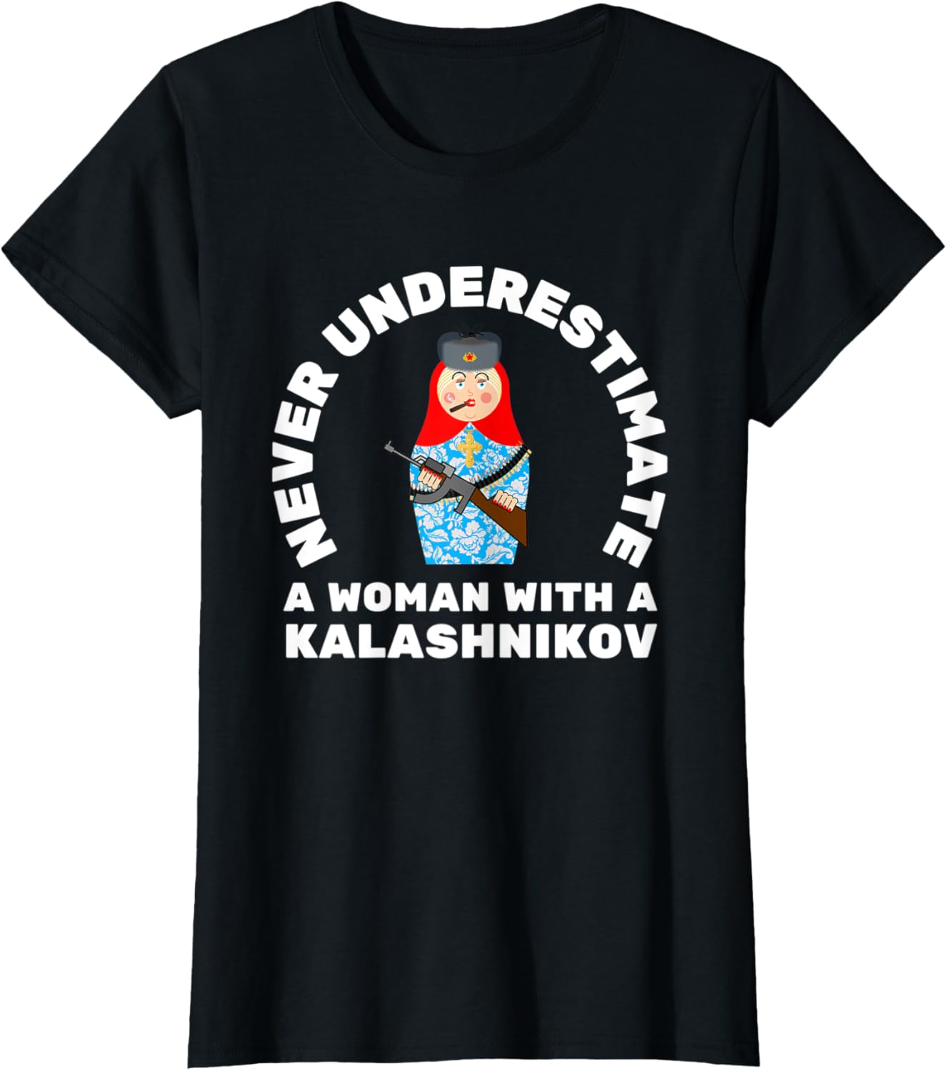 Womens Ak 47 Kalashnikov Rifle And Russian Gun