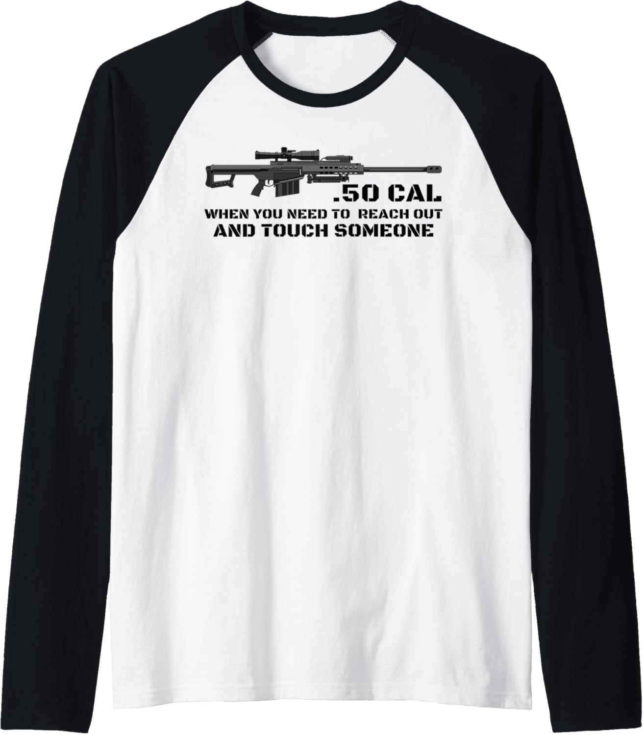 Barrett 50 Cal Gun Love 2Nd Amendment Adult Pro Gun Raglan Baseball