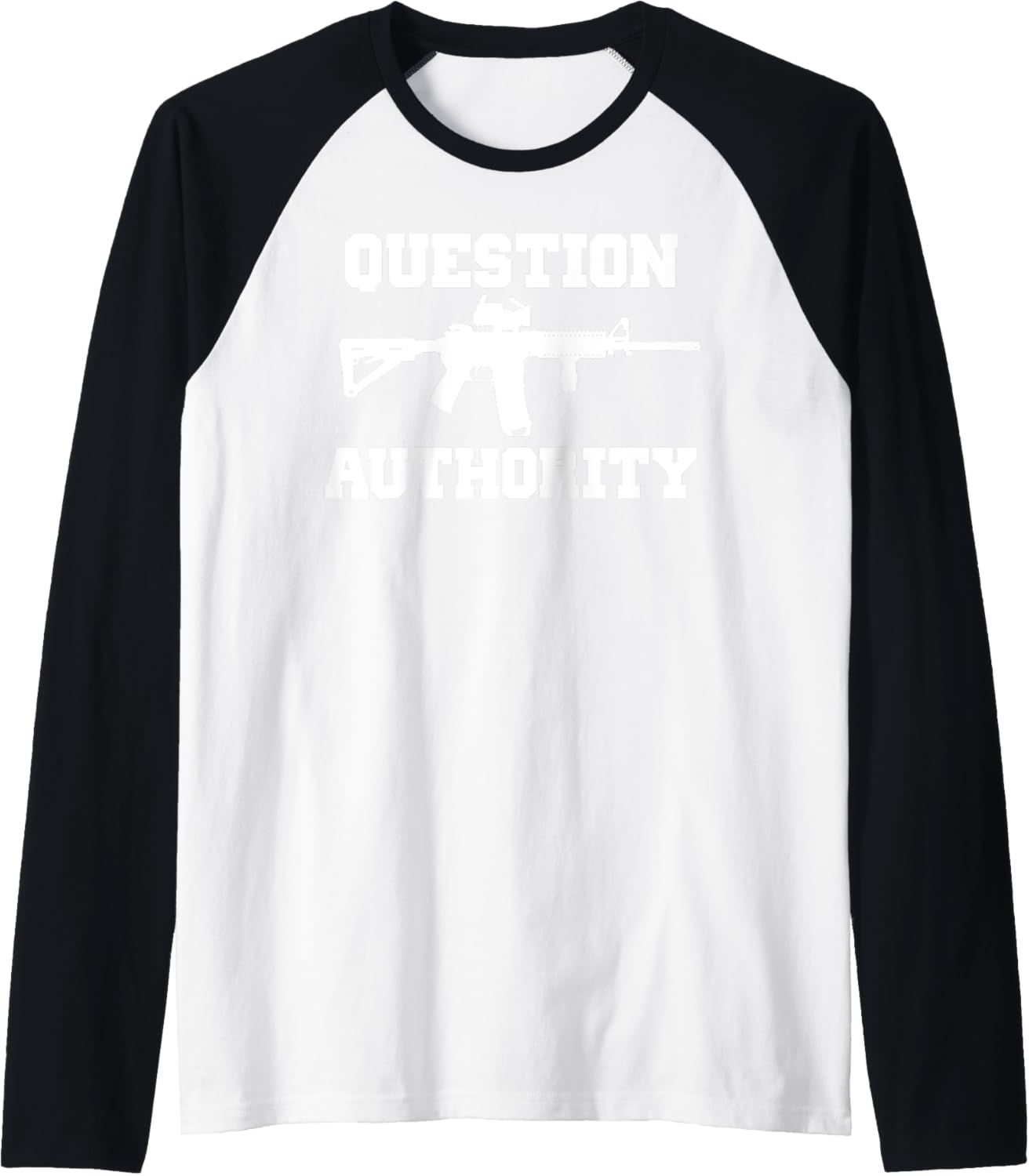 Question Authority Ar15 Pro Gun Tshirt Raglan Baseball Tee