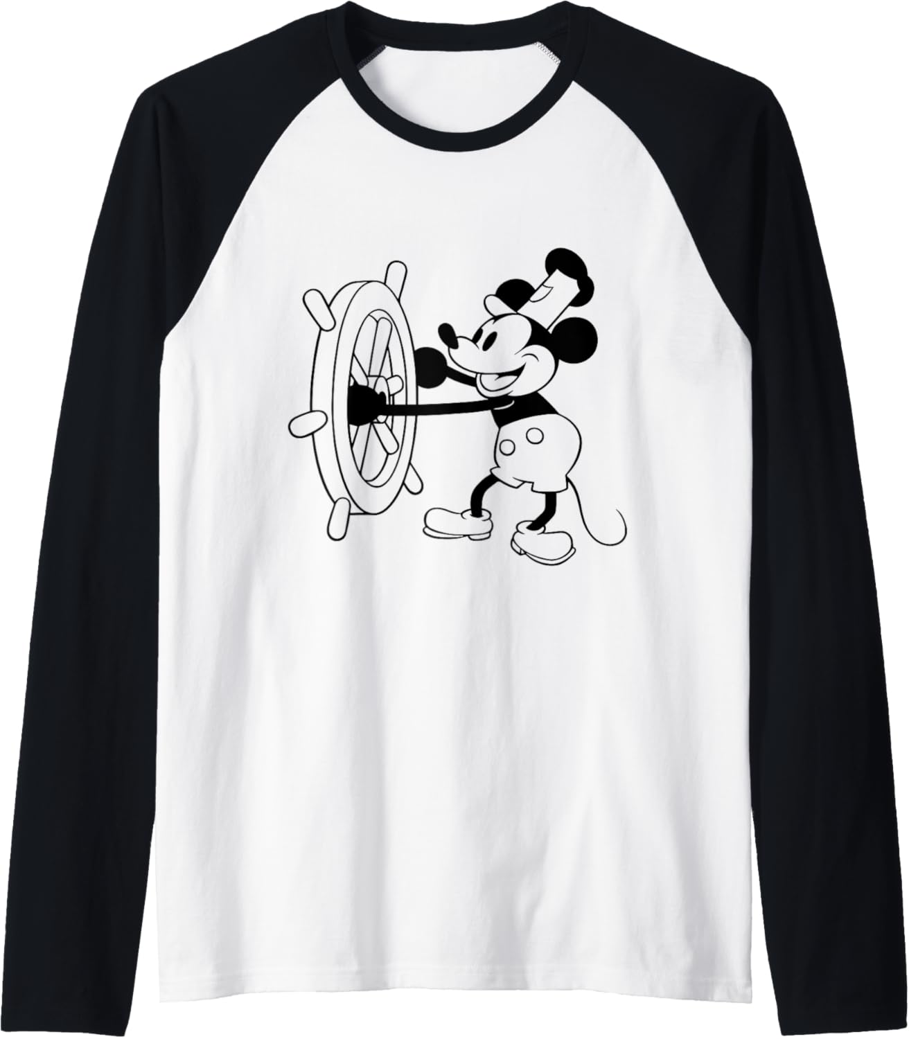 Steamboat Willie Raglan Baseball