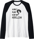 Star Wars Classic A Girl's Place Is In The Rebellion Leia Raglan Baseball Tee