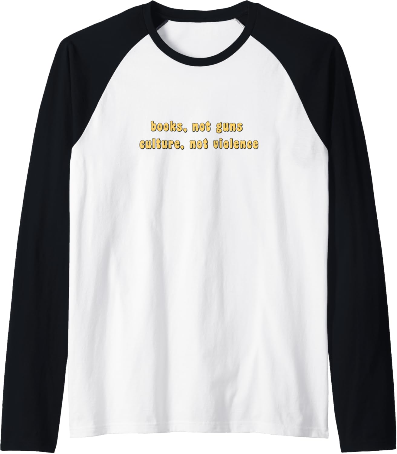 Books Not Guns T Shirt Raglan Baseball Tee