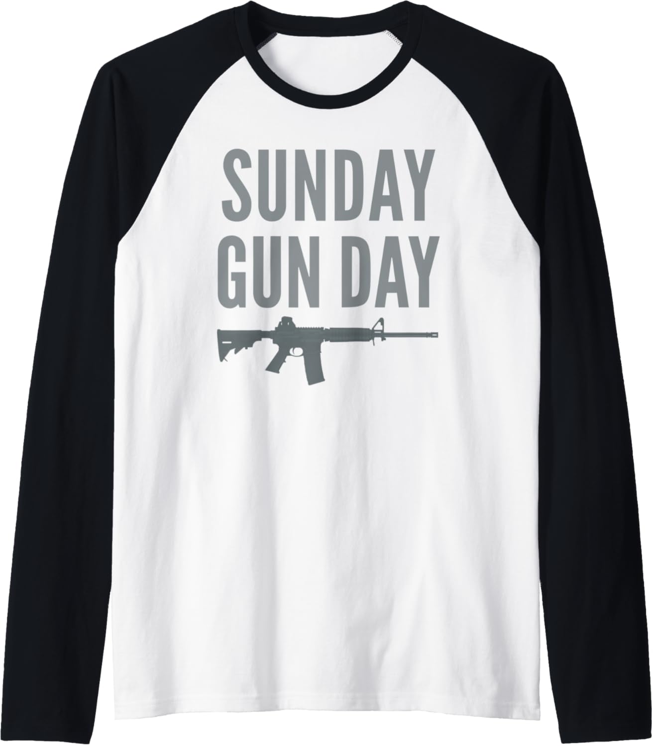 Sunday Gunday T Shirt Gun Owners 2A Raglan Baseball Tee