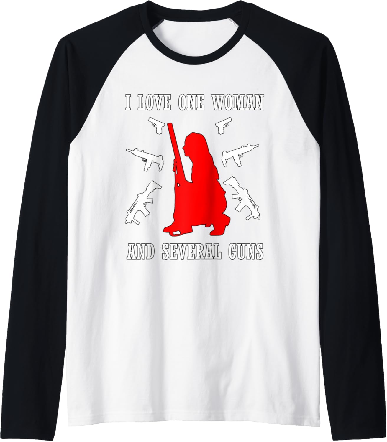 I Love One Woman Several Guns T Shirt Husband Wife 2A Gun