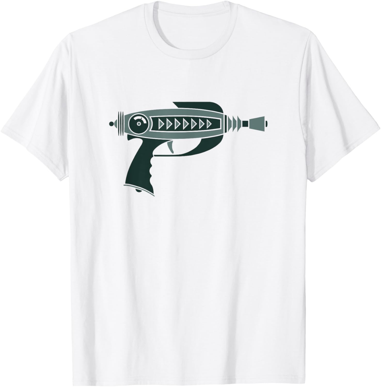 Minimalist Space Ray Laser Gun Classic Sci Fi Design