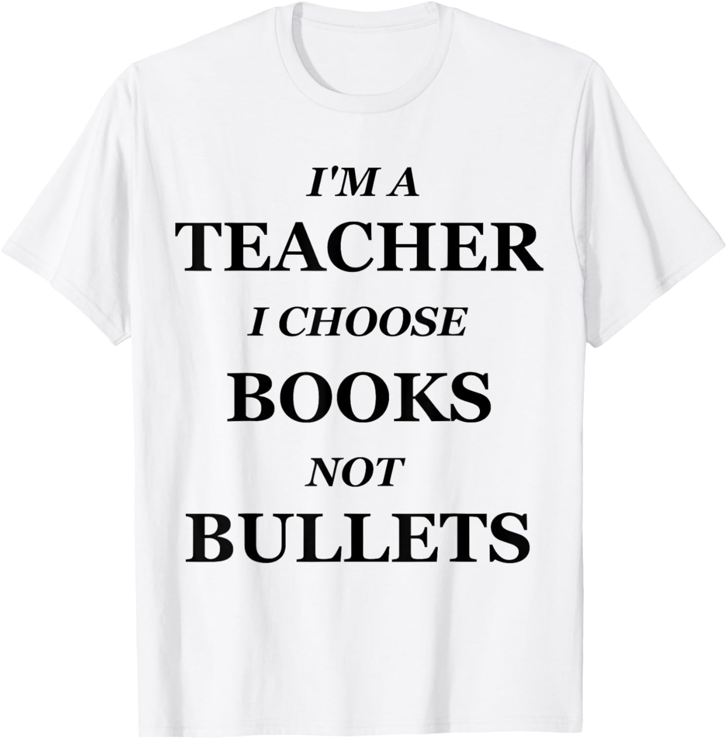 Books Not Bullets Tshirt Gun Violence Shirt Teacher Tee