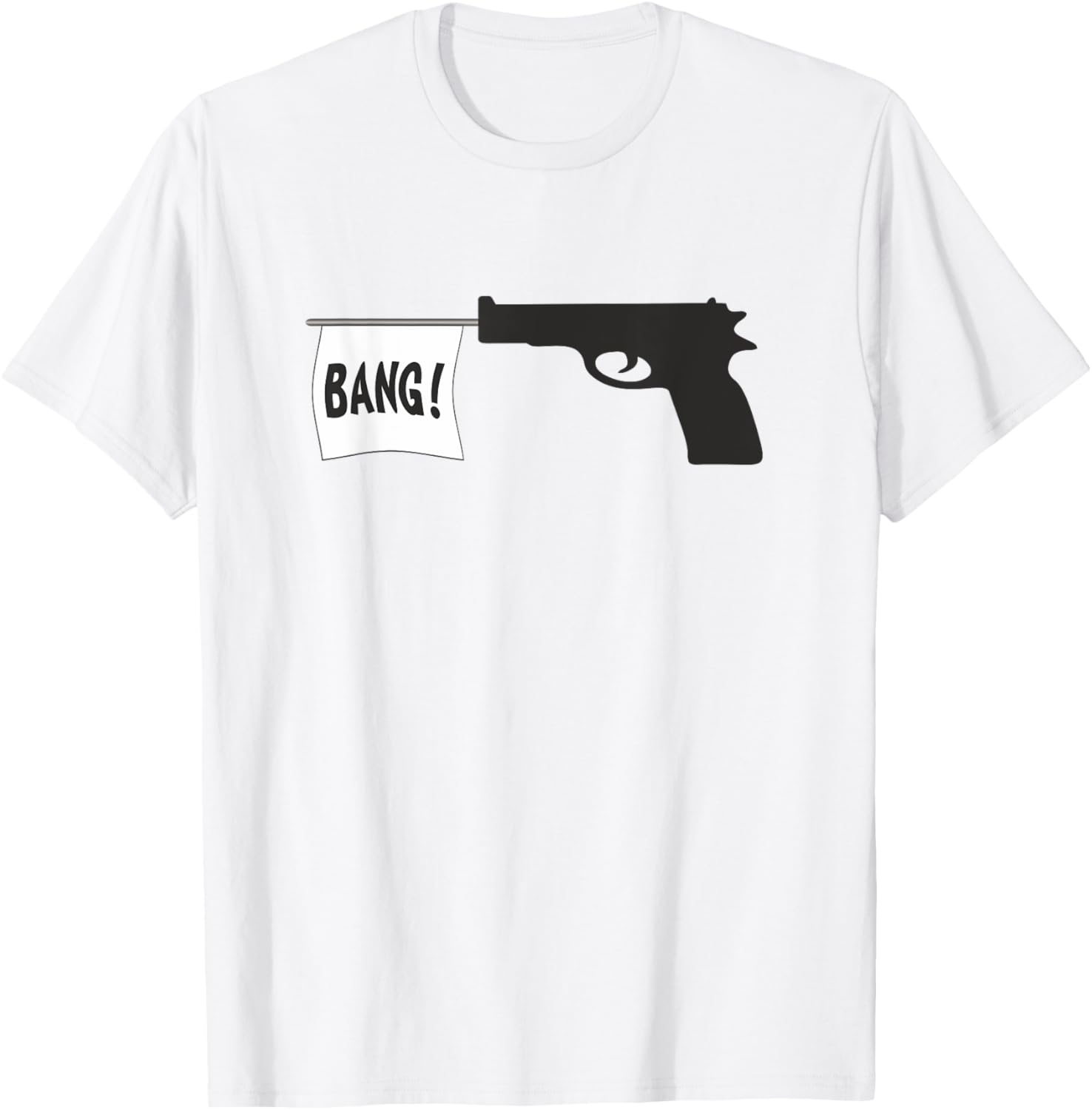 Bang Flag Vintage T Shirt With Handgun Pistol Gun Owner