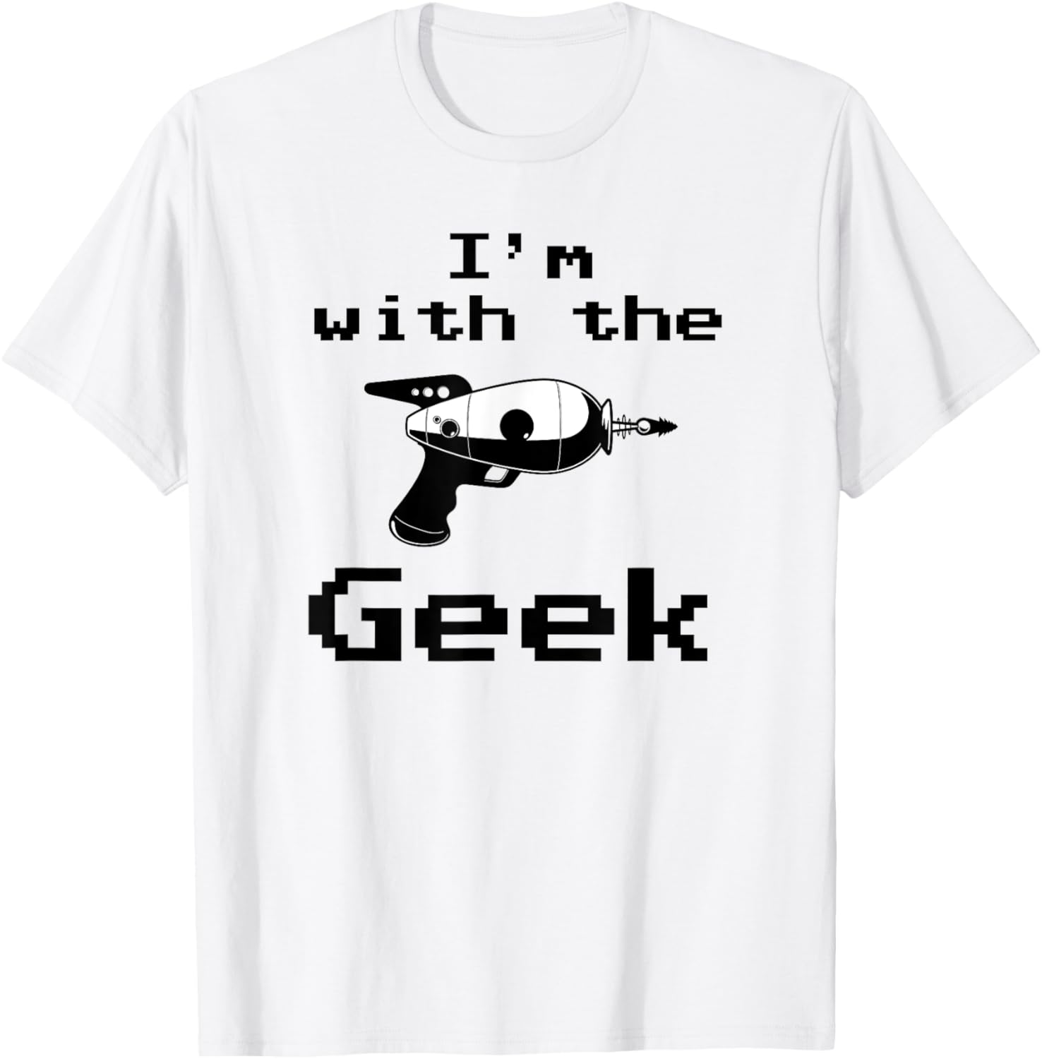 Trendy Im With Geek Retro Space Gun Design