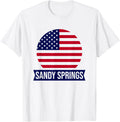 SANDY SPRINGS - USA - American place name US flag design