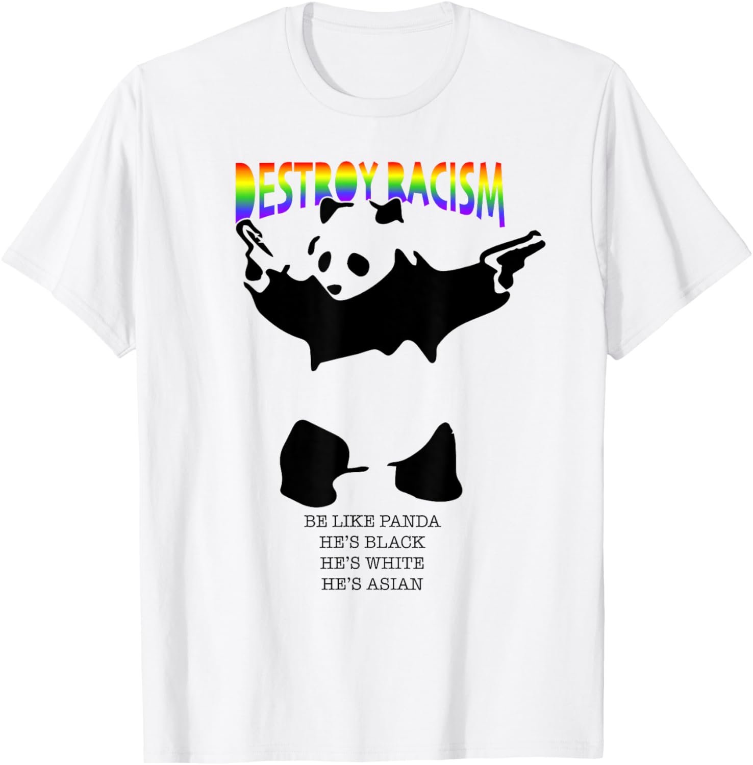 Funny Panda T Shirt With Gun Will Be Like A Panda