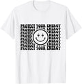 Protect Your Energy Retro Groovy Women Happy Face