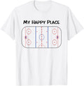 My Happy Place is at the hockey rink short sleeve
