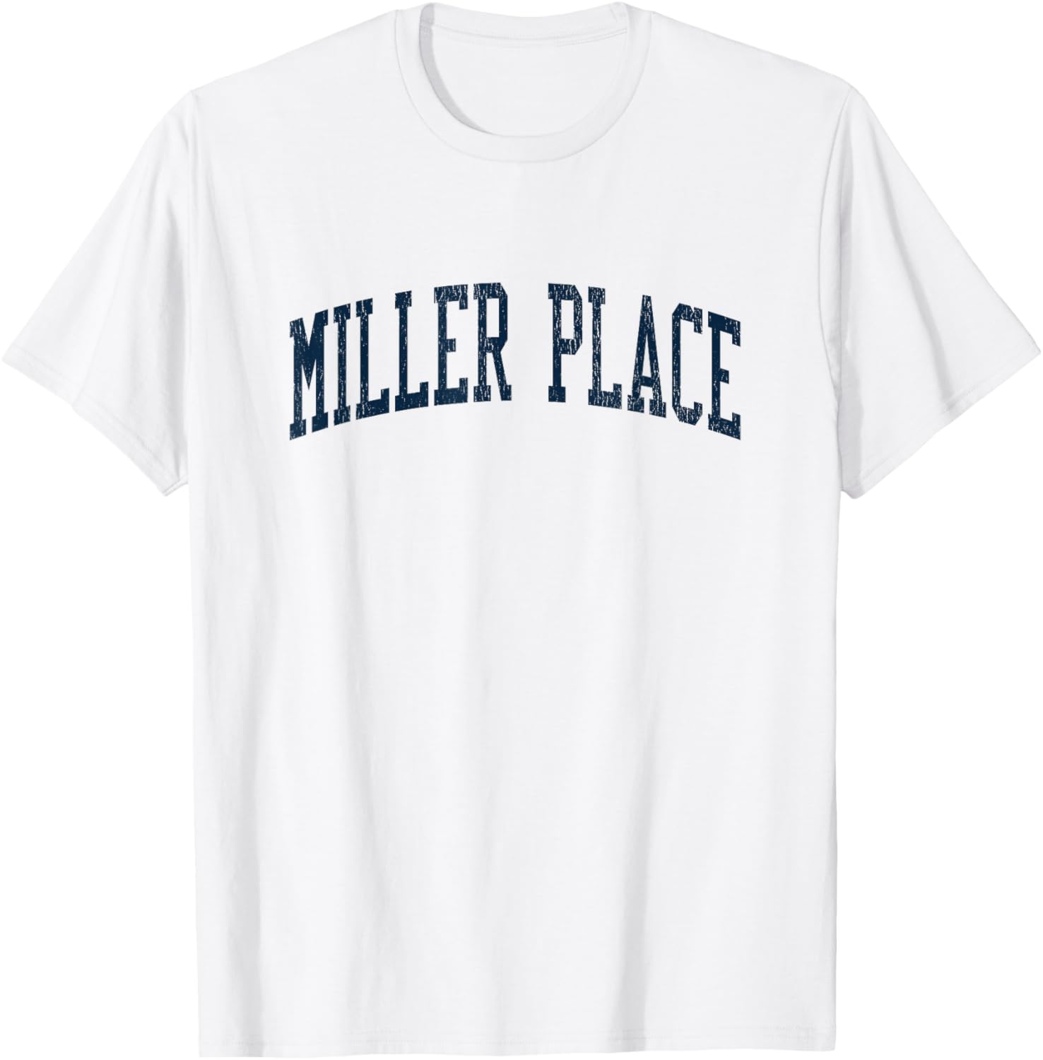Miller Place NY Vintage Athletic Sports JSN2 Navy Print