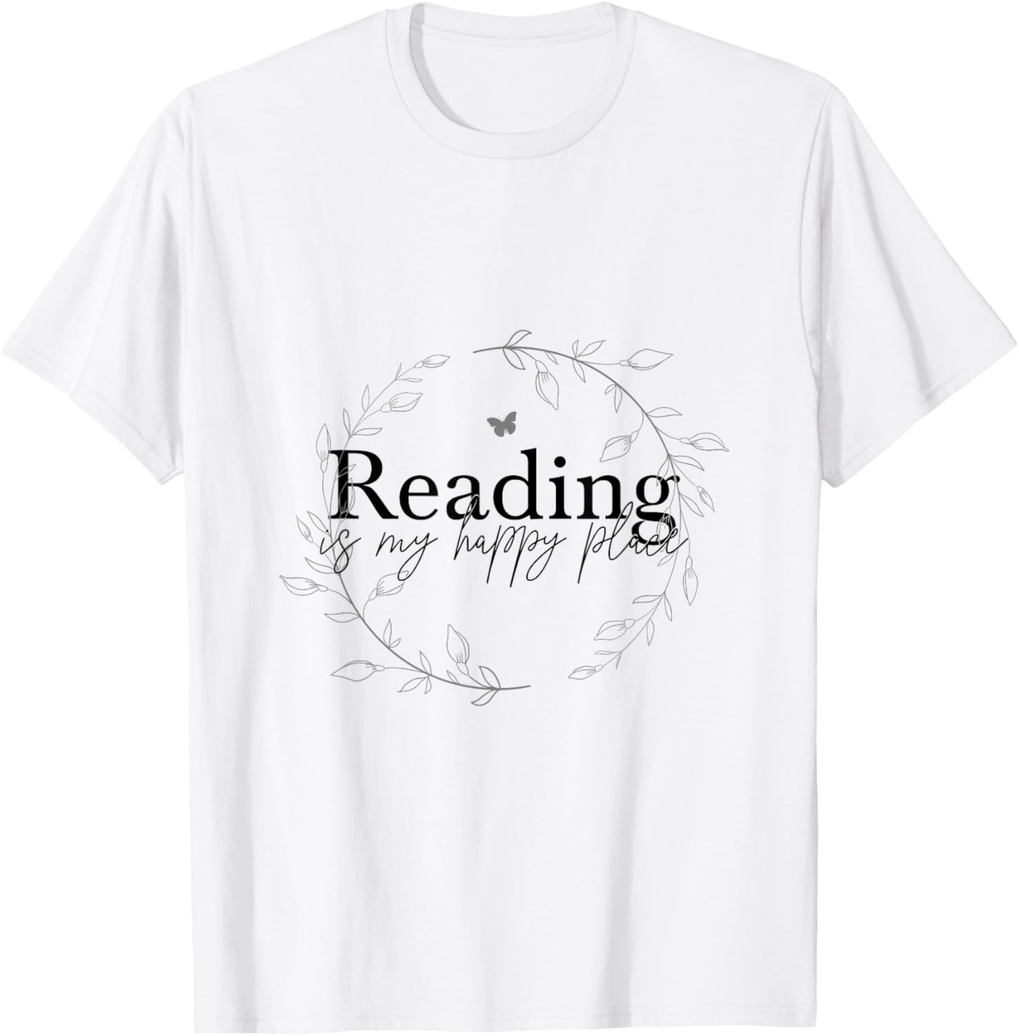 Reading is my Happy Place Soft Floral Feminine Book Lover