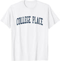 College Place WA Vintage Athletic Sports JSN2 Navy Print