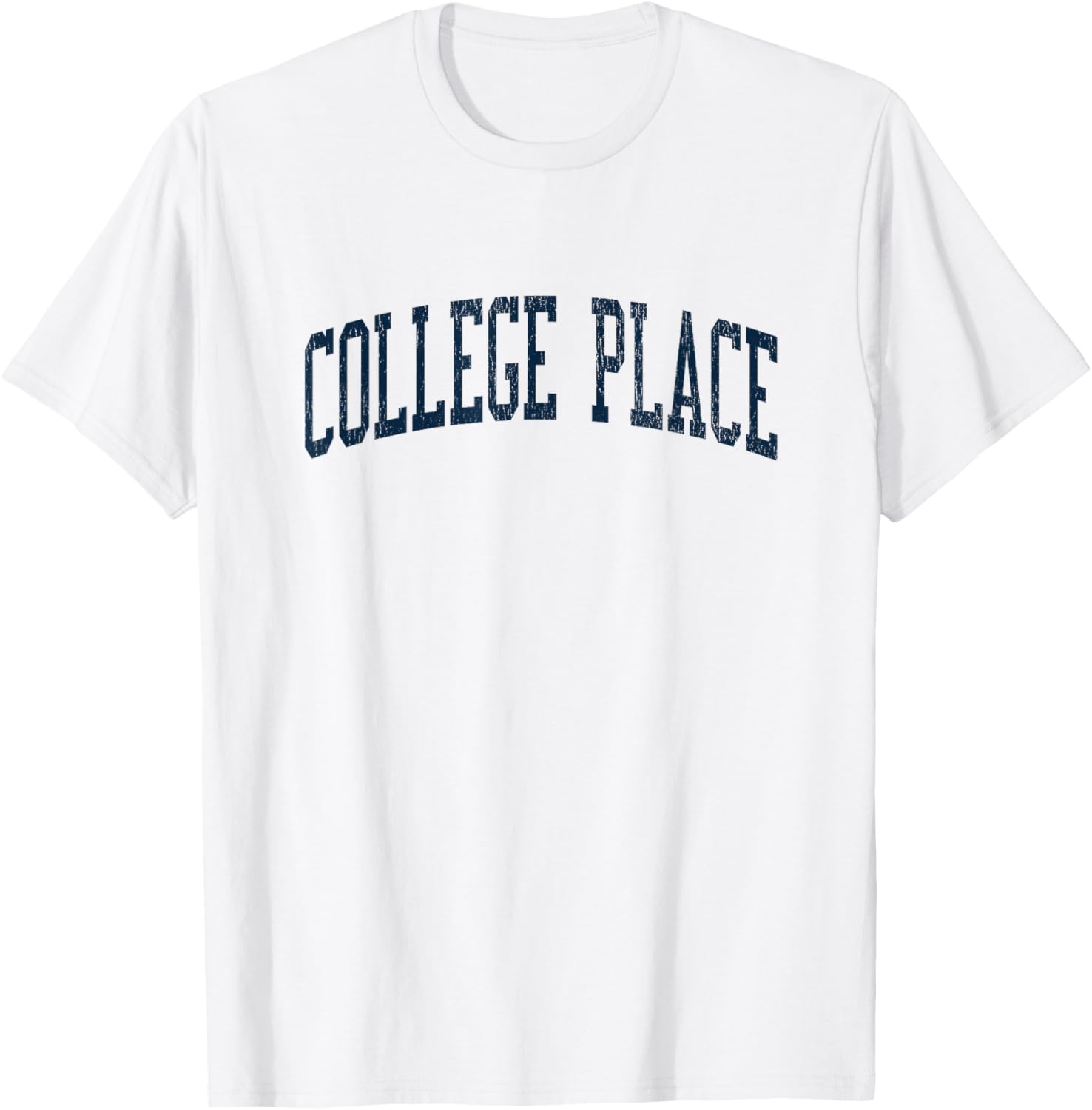 College Place WA Vintage Athletic Sports JSN2 Navy Print