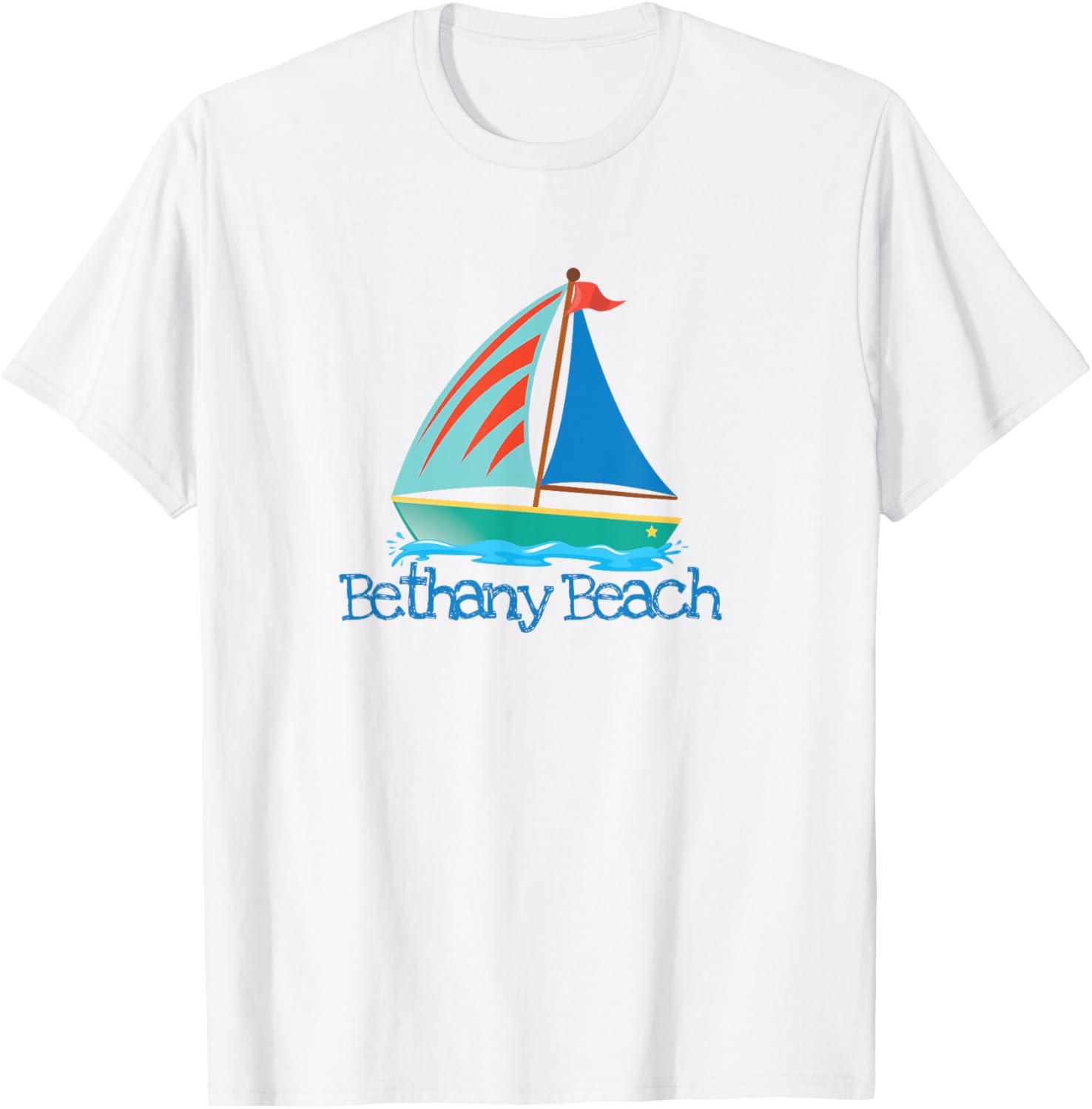 Bethany Beach Delaware Sailing Whimsy Sail Boat Nautical