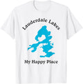 Lauderdale Lakes WI T-Shirt My Happy Place Wisconsin Tee