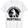 Retro Id Rather Be Playing Paintball Paintballer Air Gun