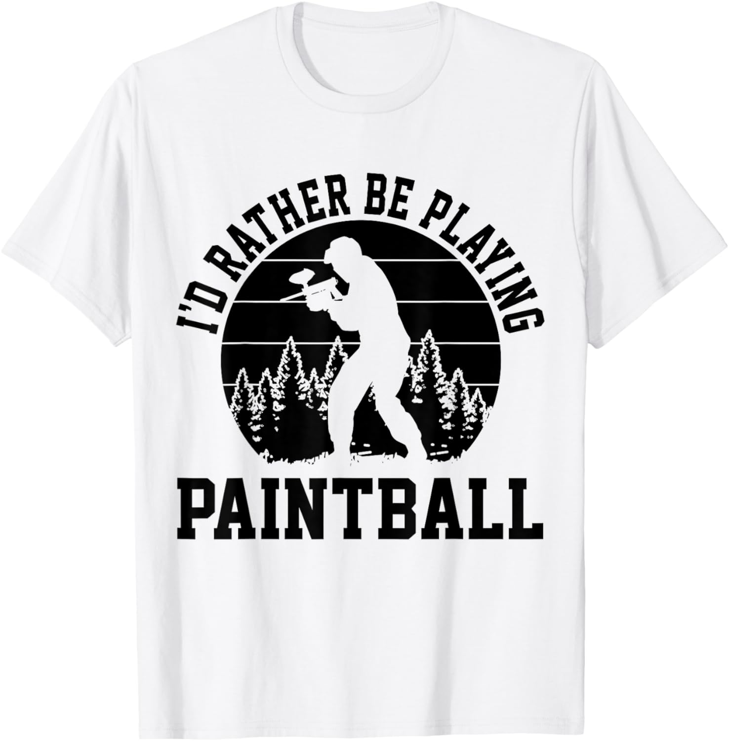 Retro Id Rather Be Playing Paintball Paintballer Air Gun