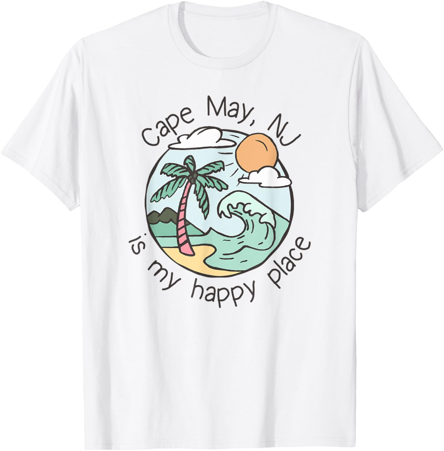 Cute Beach Motiv My Happy Place - Cape May T-Shirt for Men Women Kids