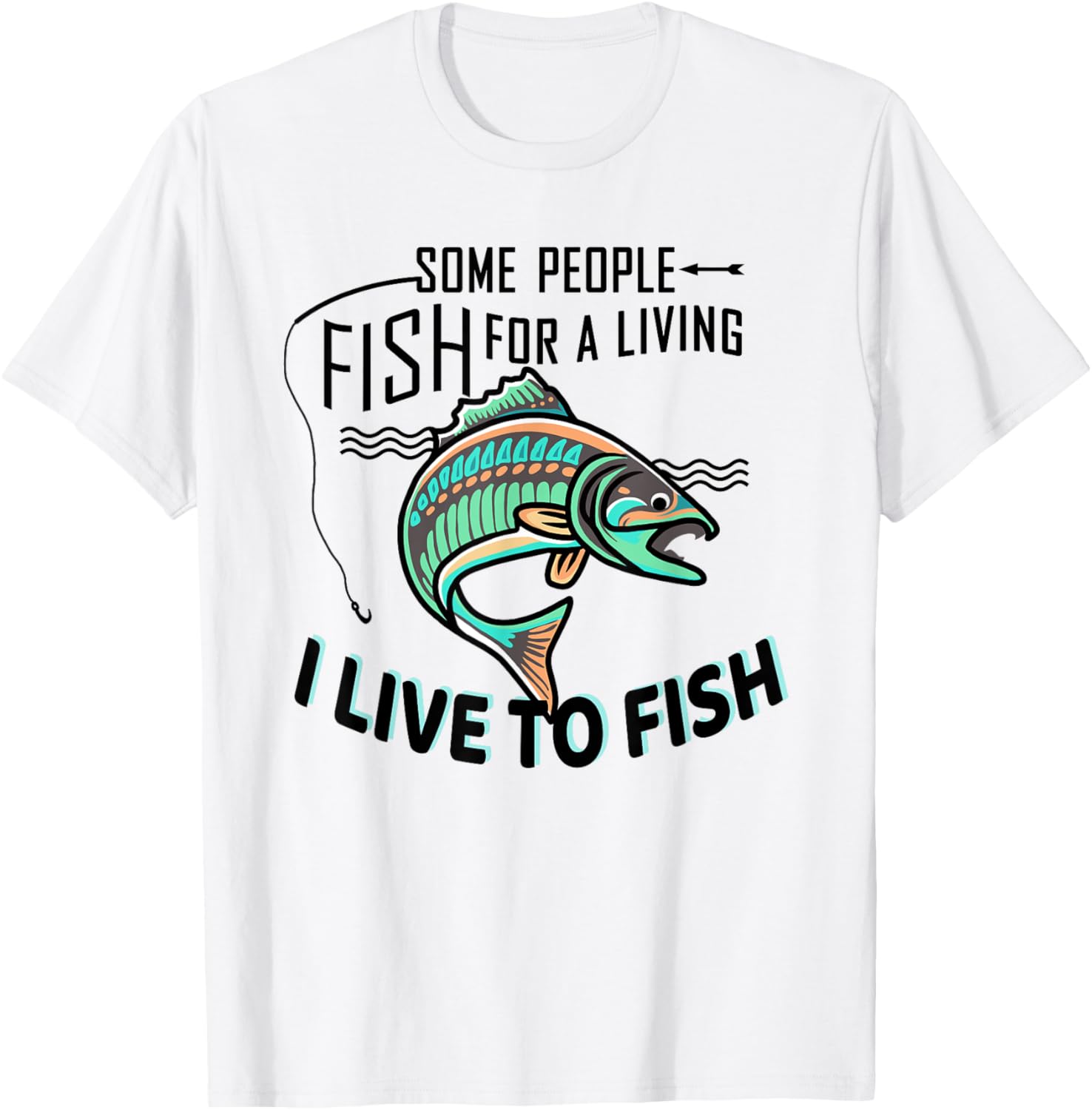 Awesome Salmon Drawing Outdoor Fishing Fun On Boat