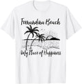 Florida Beach My Place Of Happiness - Fernandina Beach Men Women Kids