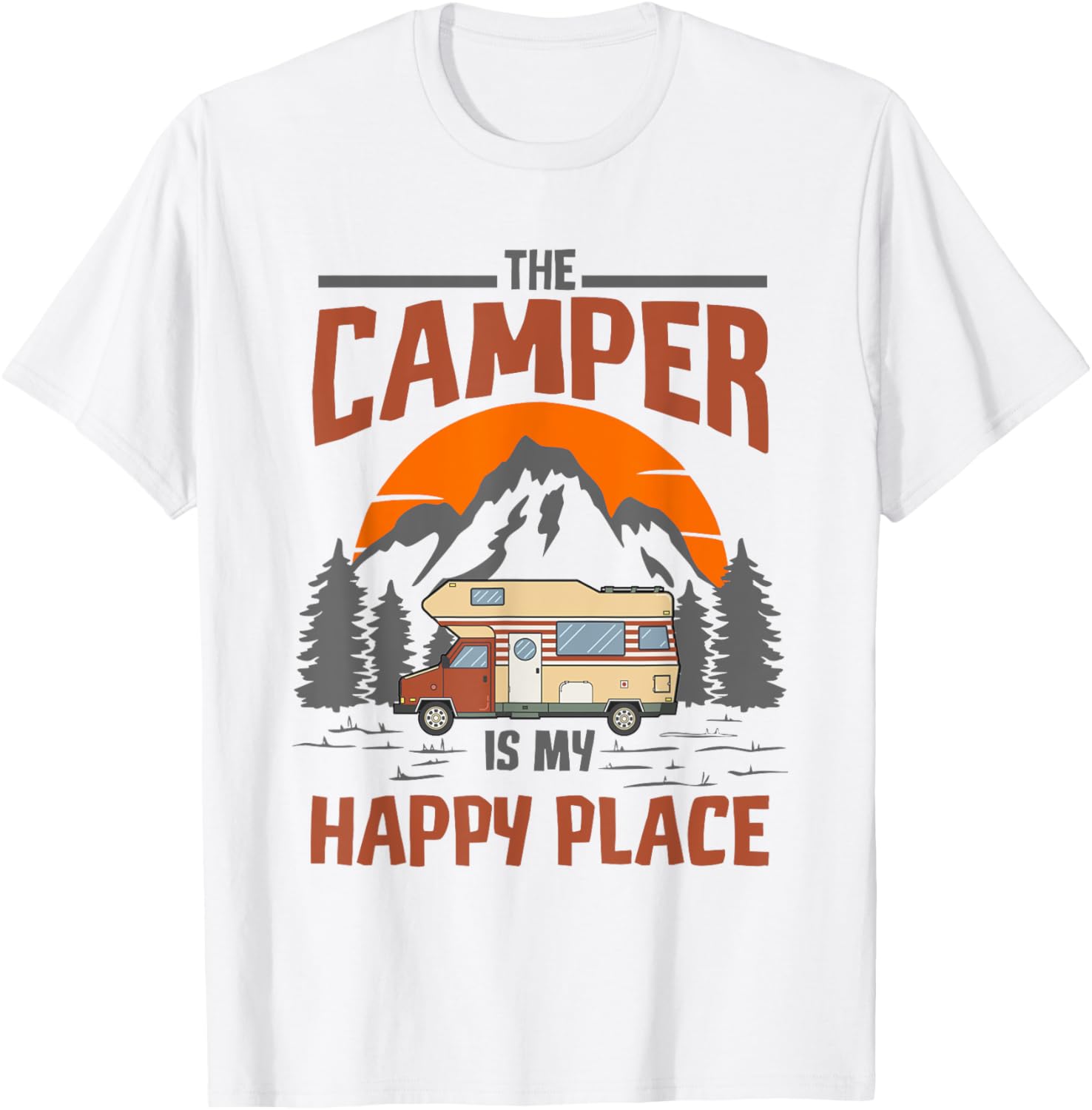 The Camper Is My Happy Place Men Women Kids Vacation Travel