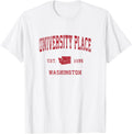 University Place Washington WA Vintage Sports Design Red Pri