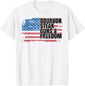 Usa Patriotic Flag Whiskey Bourbon Steak Guns Freedom