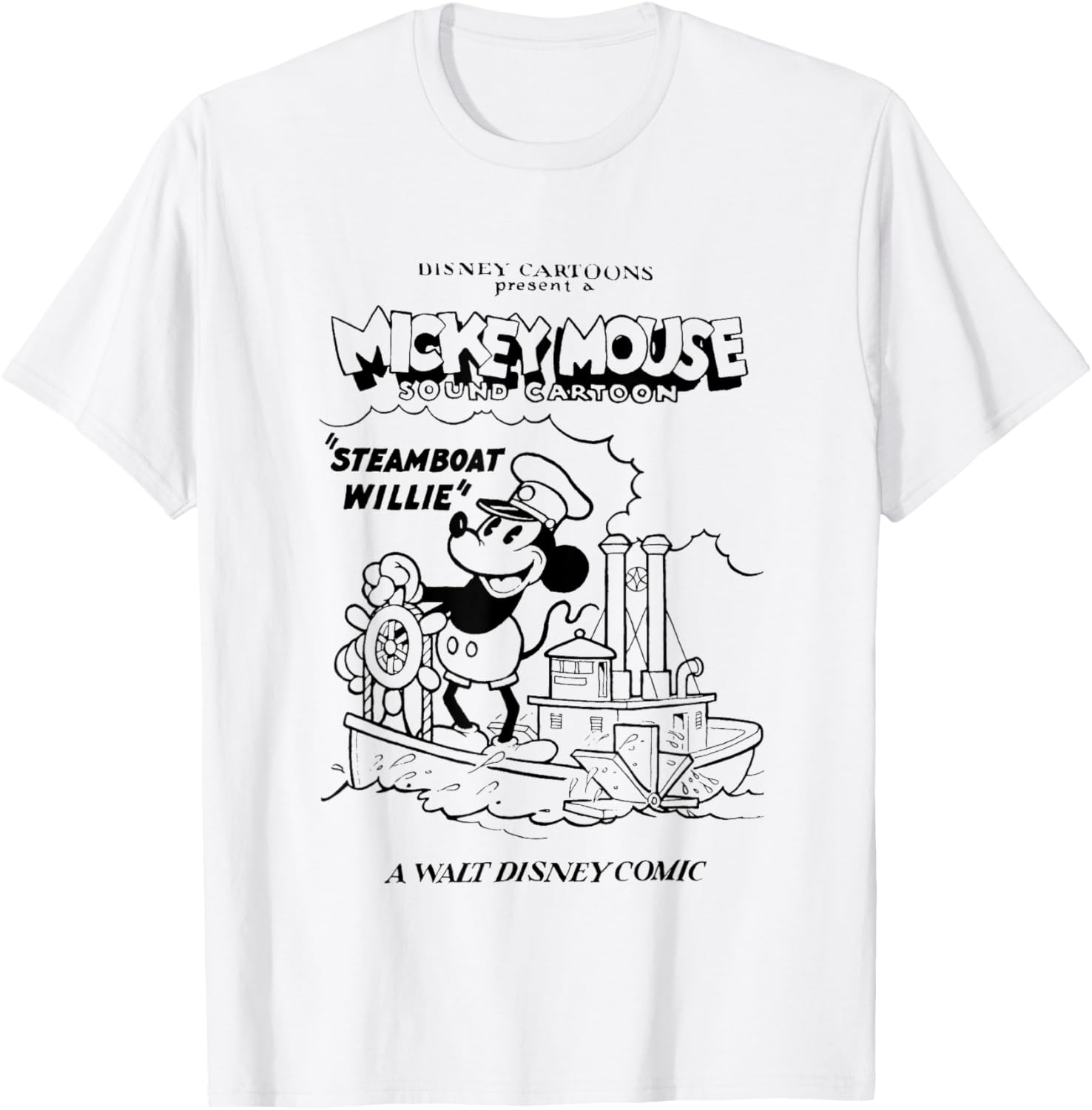Steamboat Willie A Walt Comic Vintage Poster